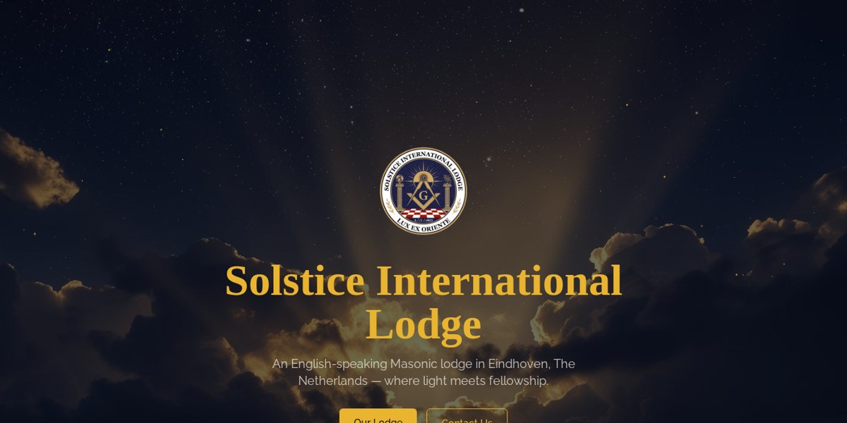 Solstice International Lodge website hero image